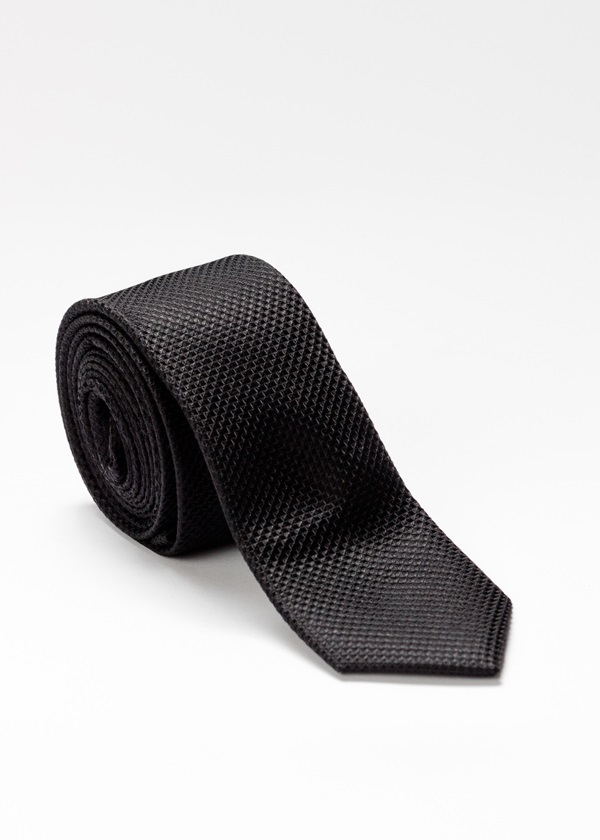 Černá žakár kravata