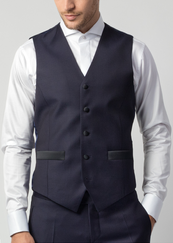 Tuxedo vest dark blue