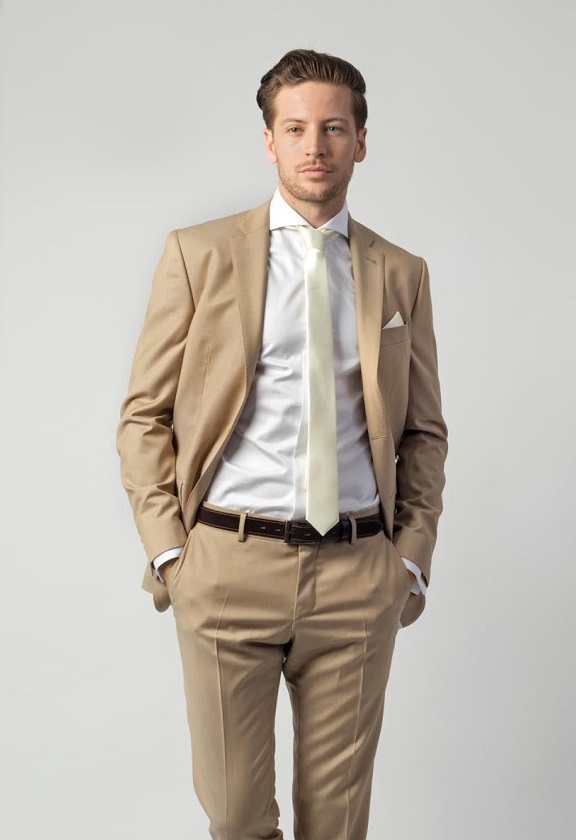 Beige suit