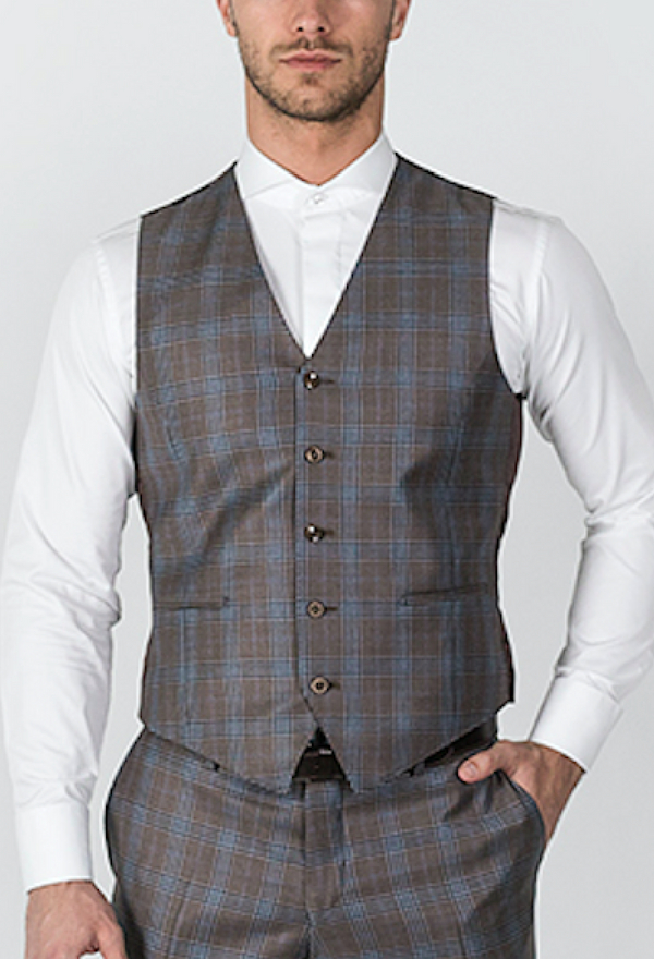Checkered waistcoat